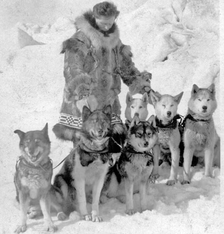 Leonhard Seppala With His Huskies