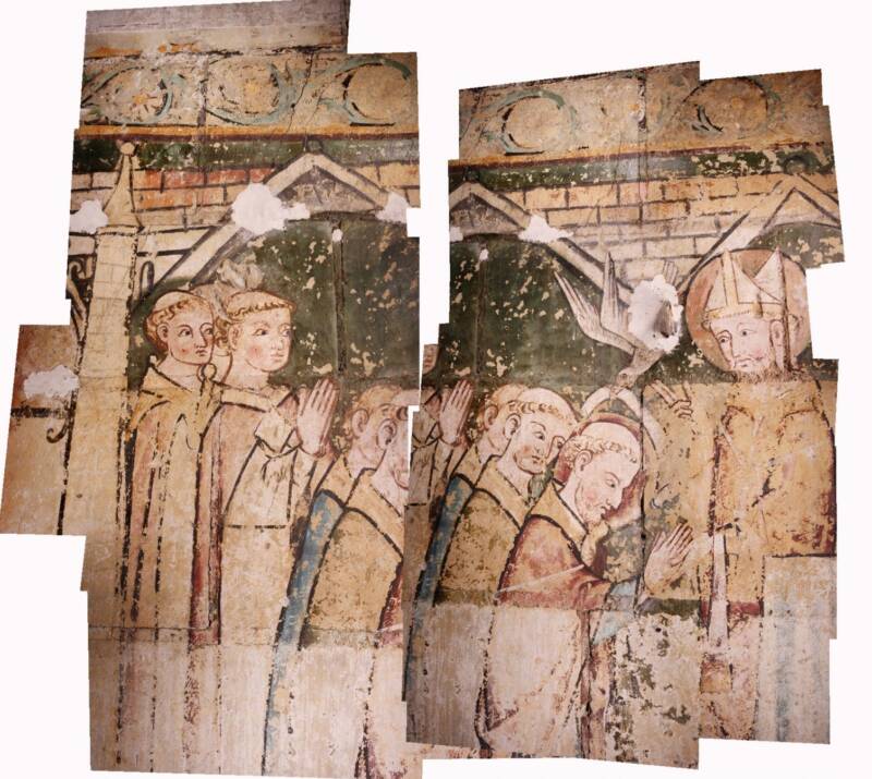 Stitched Together Medieval Mural