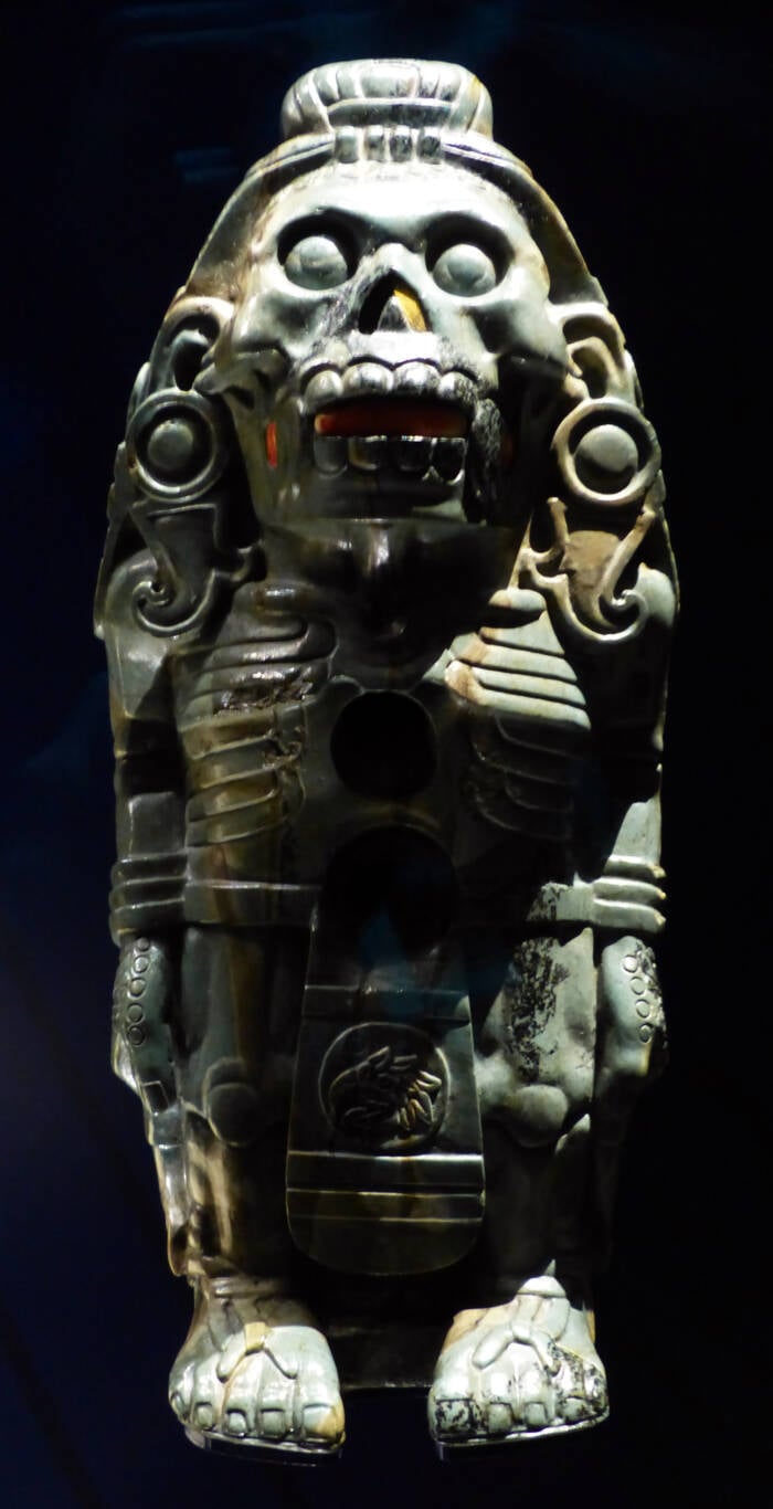 Xolotl Skull Statue