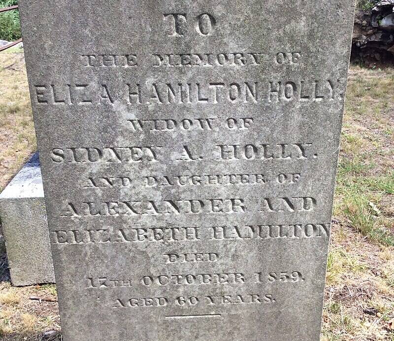 Eliza Hamilton Holly Grave