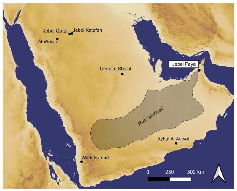 Jebel Faya Map