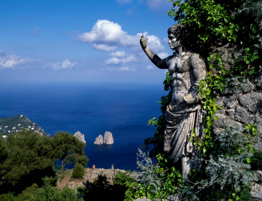 Tiberius Statue On Monte Solarno