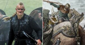 Bjorn Ironside Alongside Viking Warrior Featured