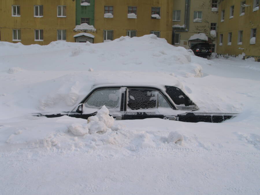 Car Buried In Snow