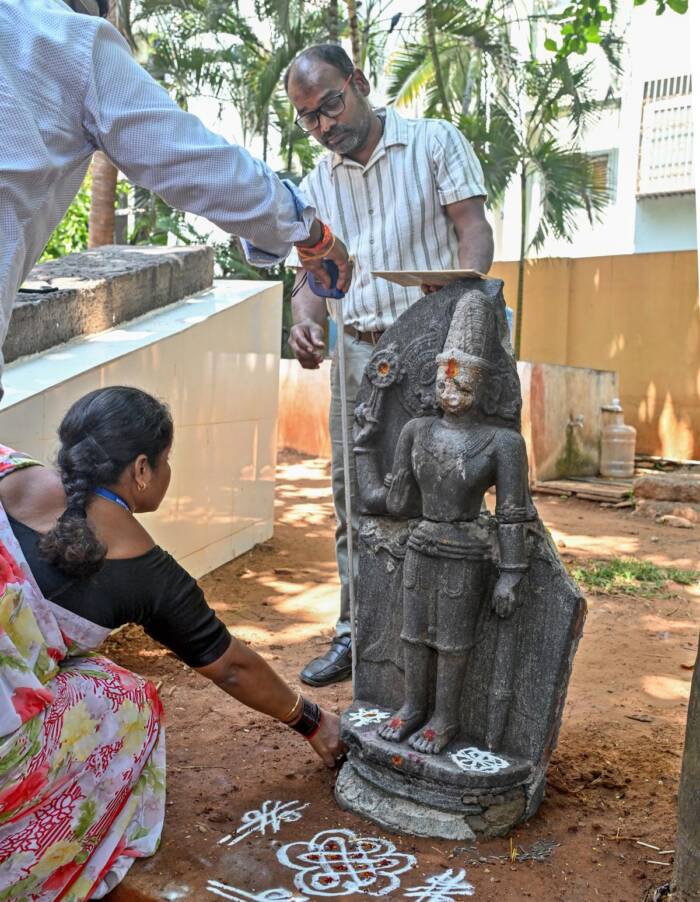 Vishnu Statue Found On Pedda Rushikonda Beach