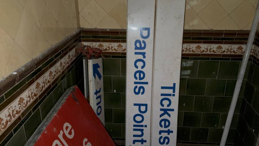 Old Train Signs