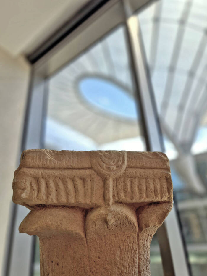 Stone Capital Possibly Depicting Menorah