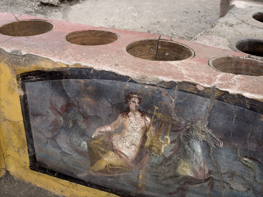 Pompeii Frescoes At A Snack Bar