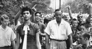 Dorothy Counts Walking Into School Featured