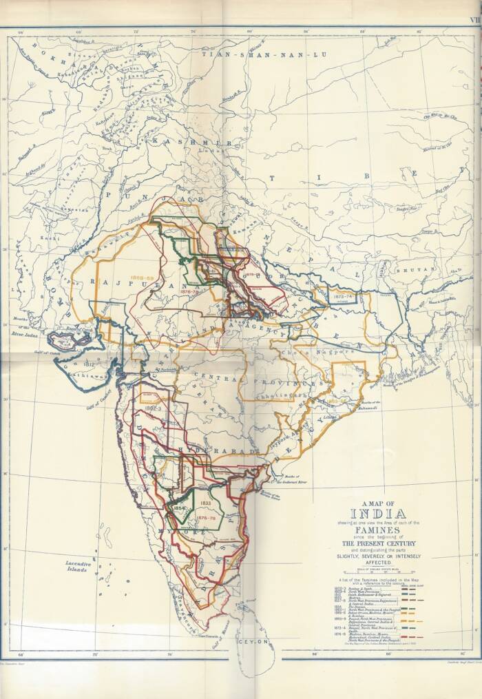 Map Of Famines In India