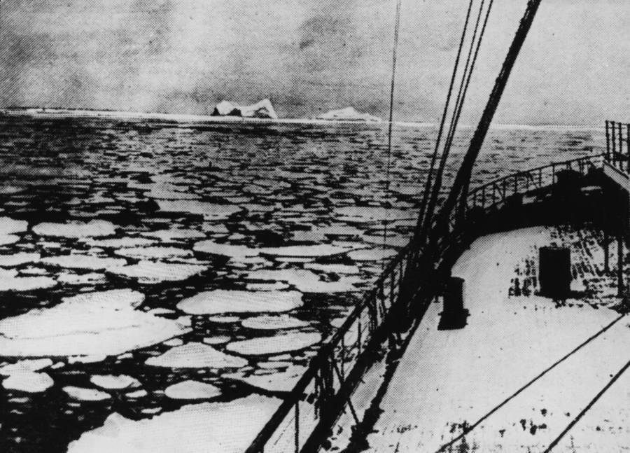 Icy Waters Where The Titanic Sank