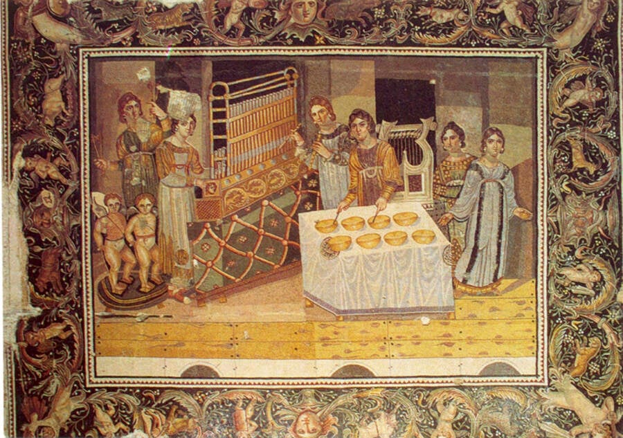 Syrian Mosaic Of The Musicians