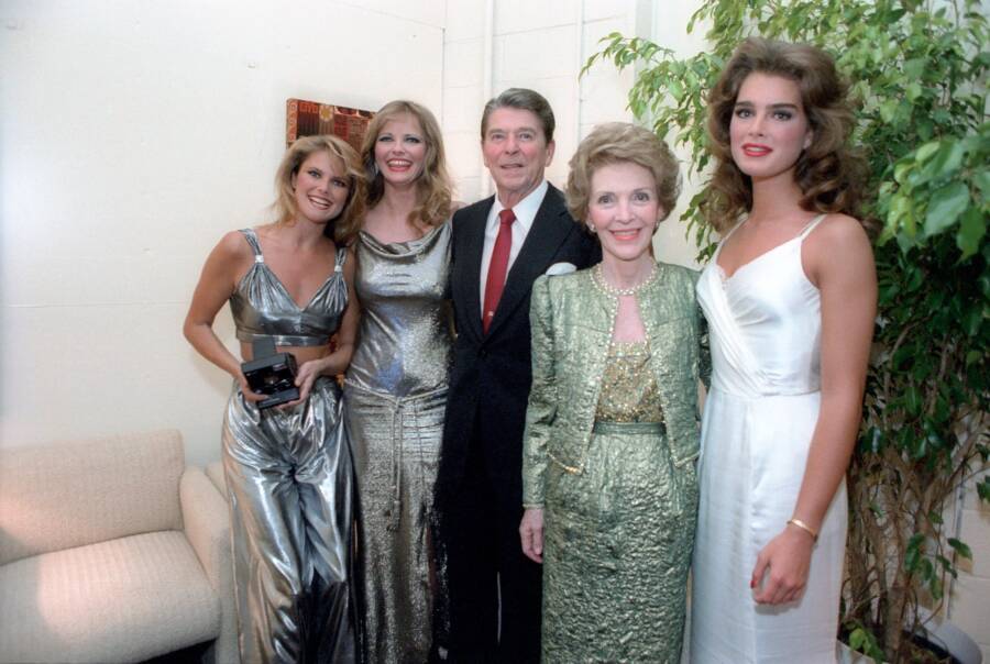 The Reagans With Supermodels