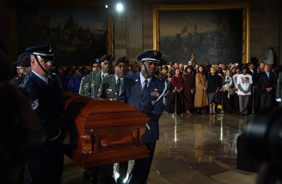 Casket In The Capitol Rotunda