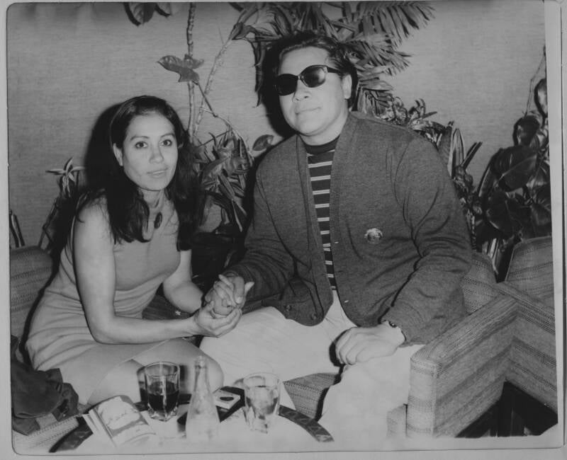Oscar Zeta Acosta With His Wife