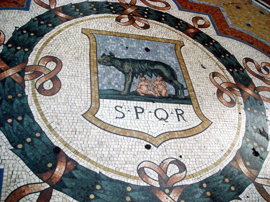 SPQR On A Floor Mosaic
