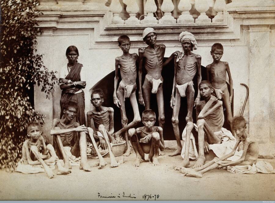 Starving Families During The Madras Famine