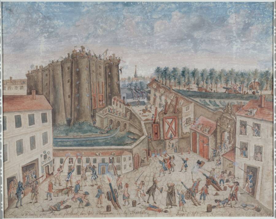 Eyewitness Painting Of The Storming Of The Bastille