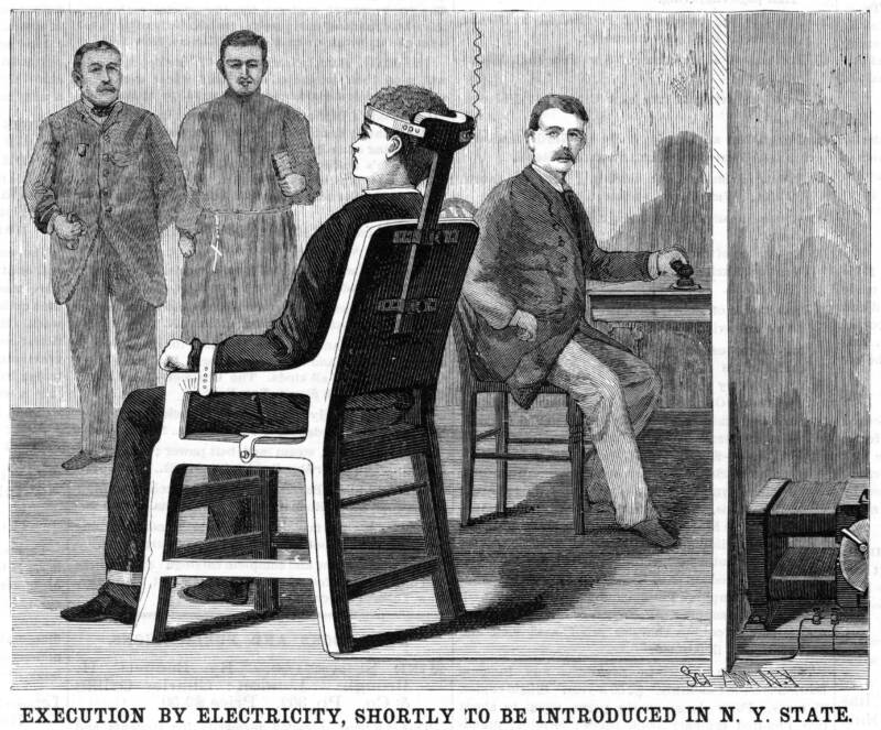Artist's Depiction Of The Electric Chair