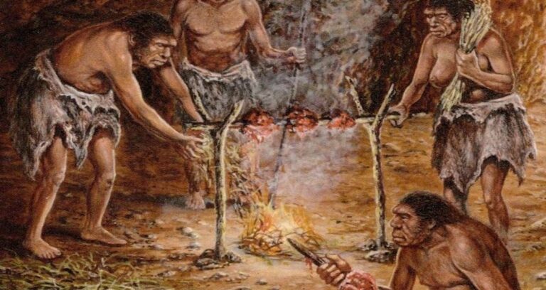 Featured Prehistoric People Using Fire
