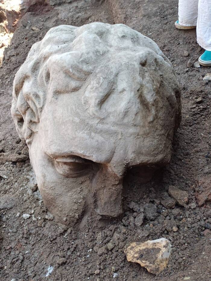 Rome Trajans Forum Statue Head