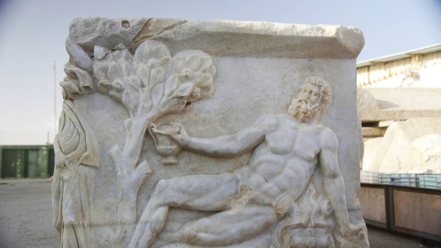 Hercules On Roman Sarcophagus