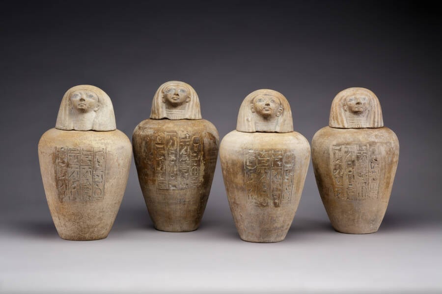 Human Headed Canopic Jars