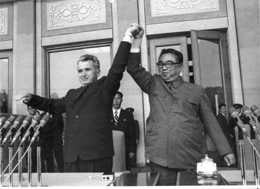 Nicolae Ceauşescu And Kim Il Sung