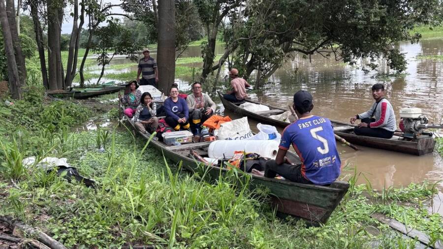 Recovered Artifacts Transported By Canoe