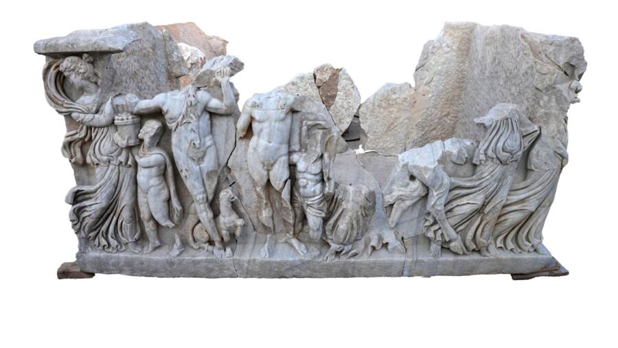 Israel Roman Sarcophagus Hercules Dionysus