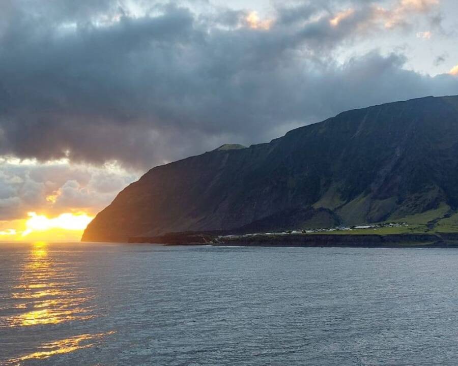 Sunrise View Of Tristan Da Cunha