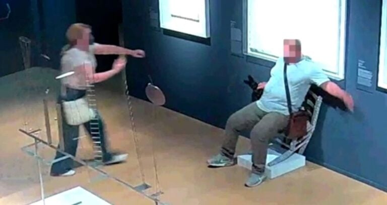 Tourist Breaking Van Gogh Chair Featured