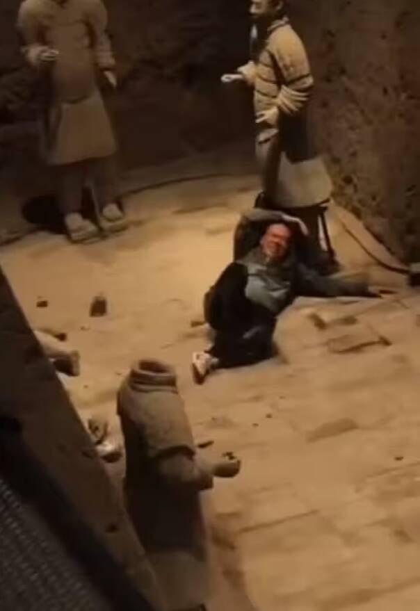 Tourist With Terracotta Warriors