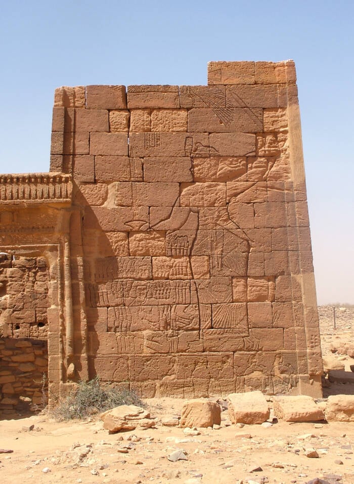 Kushite Queen On Pyramid Wall