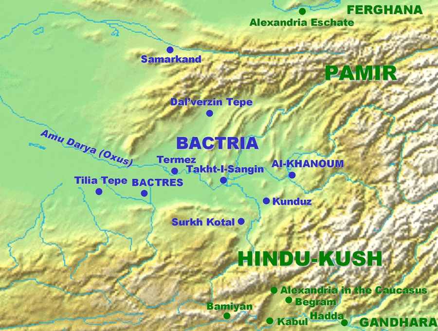 Ancient Bactria Map