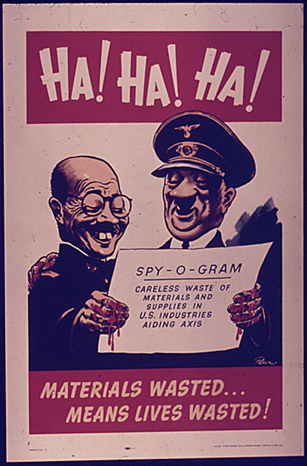 Anti Tojo And Hitler Propaganda Poster