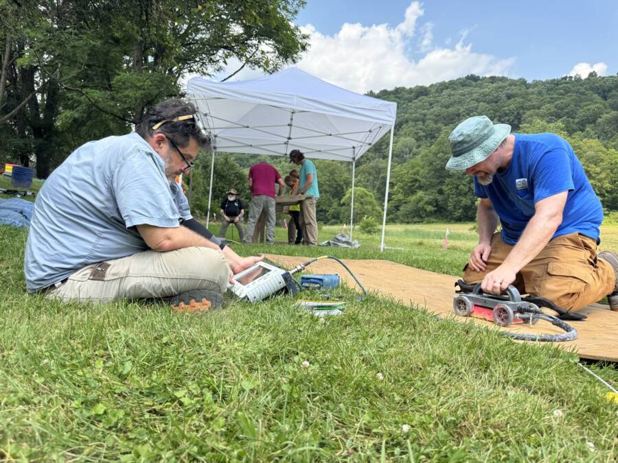 Archaeologists At Friendly Fire Site