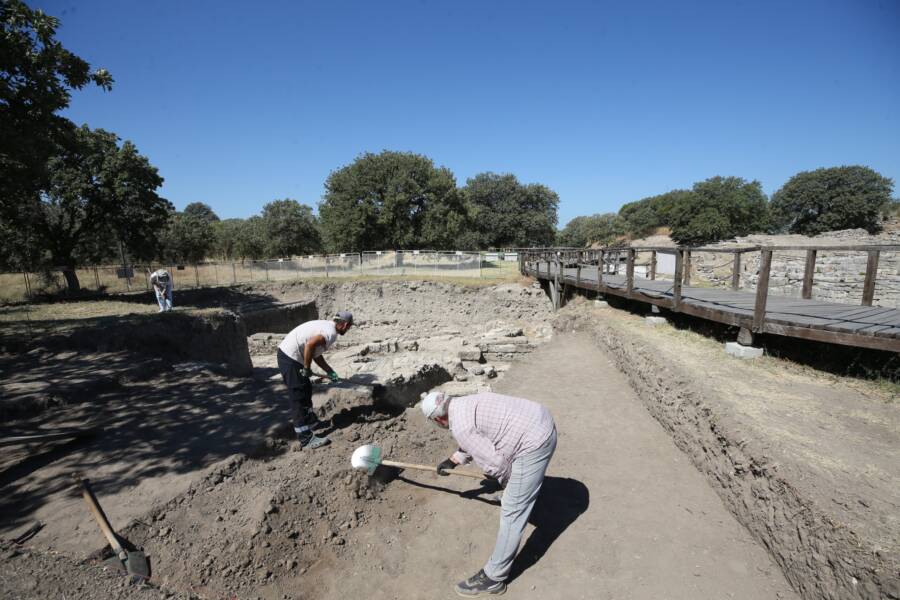 Archaeologists At Troy Site