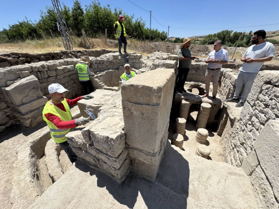 Archaeologists In Turkish Bathhouse