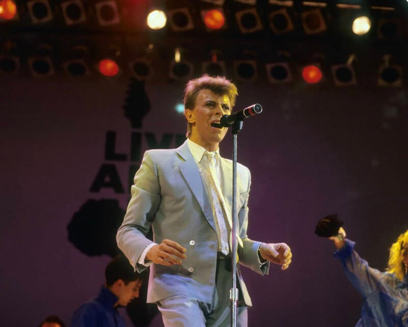 David Bowie At The Live Aid Concert