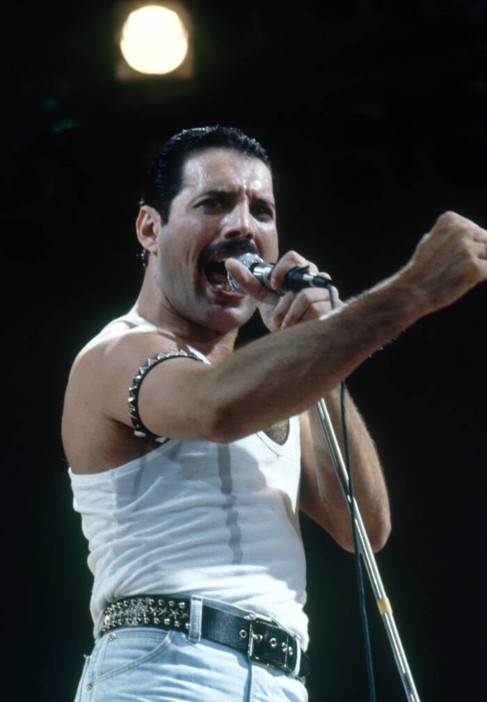 Freddie Mercury At The Live Aid Concert