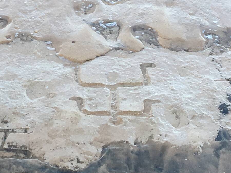 Historical Hawaiian Petroglyph In Oahu