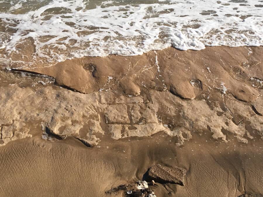 Petroglyph On Hawaiian Beach