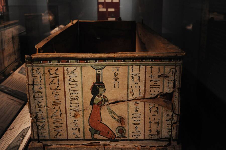 Death Goddess Nephthys On A Sarcophagus