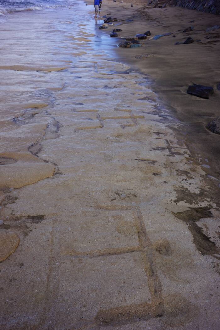 Row Of Hawaiian Petroglyphs