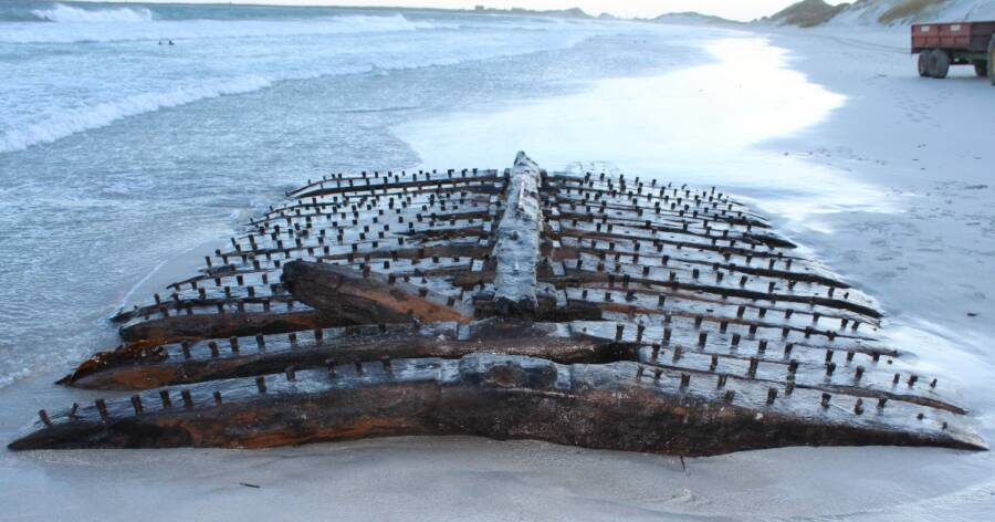 Shipwreck On Beach