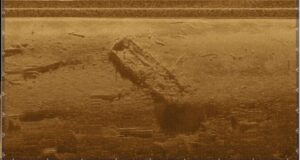 Sonar Image Of L.W. Crane Wreckage Featured