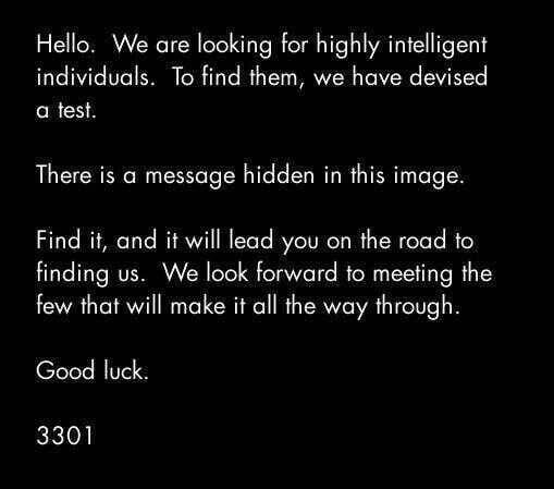 Cicada 3301 4chan Post