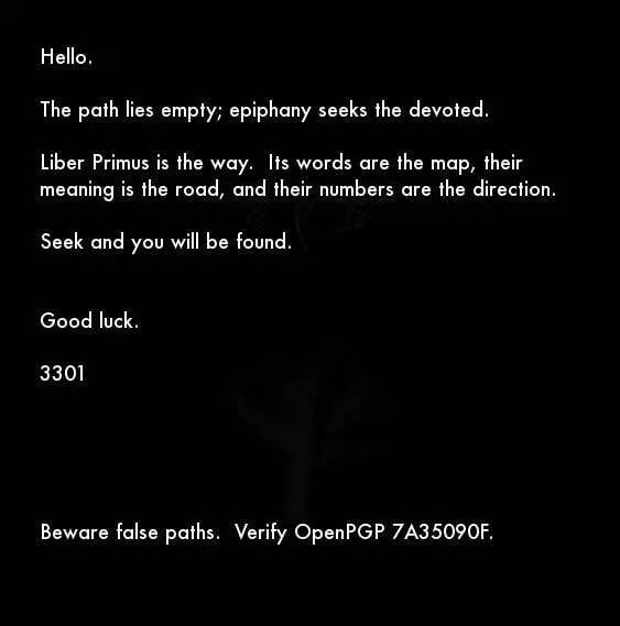 Cicada 3301 Twitter Post