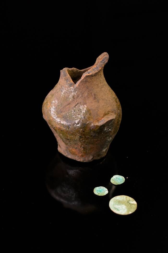 Pot Holding Medieval Coins